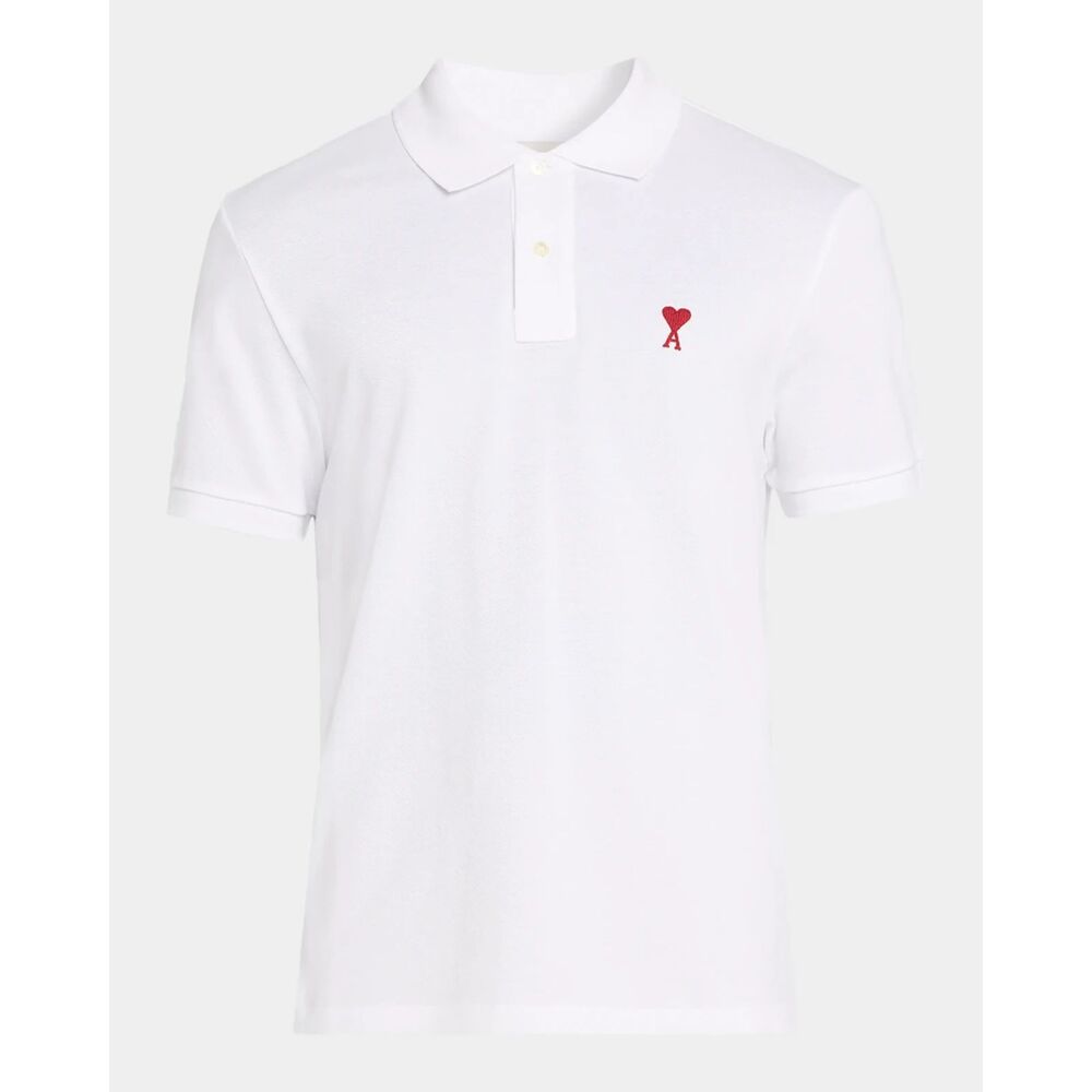 Men's Ami de Coeur Cotton White Polo Shirt Size Extra Large NWT 100% Authentic
